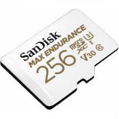 SanDisk Max Endurance - Flash memory card (microSDXC to SD adapter included) - 256 GB - Video Class V30 / UHS-I U3 / Class10 - microSDXC UHS-I